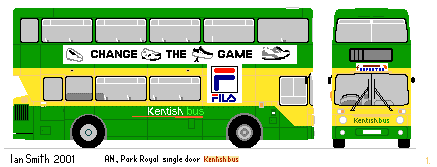 green Kentish Bus AN drawing