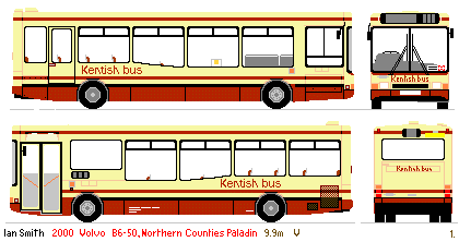 drawing of Kentish Bus Paladin VB6