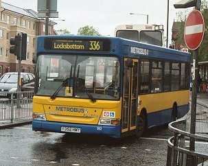 Metrobus Dart SLF 352 on 336 at Bromley North, April 2003