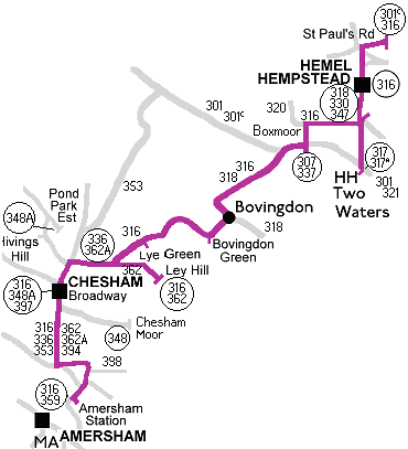 316 route map