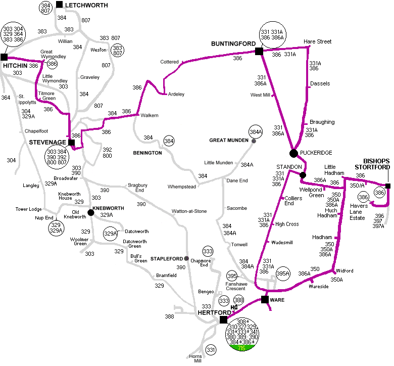 386 route map