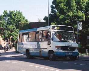 Arriva The Shires' Mercedes 2374 on the 395, Hertford.