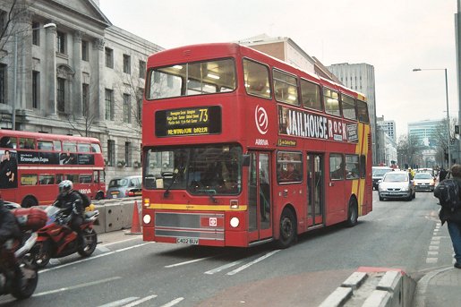 M1402 on 73 to Newington Green, Kings Cross, March 2004