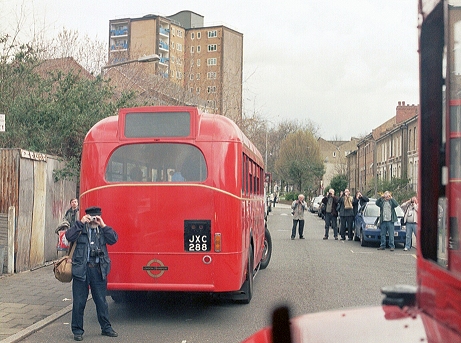 TD95 at site of Dalston Garage on 236, 16th April 2006