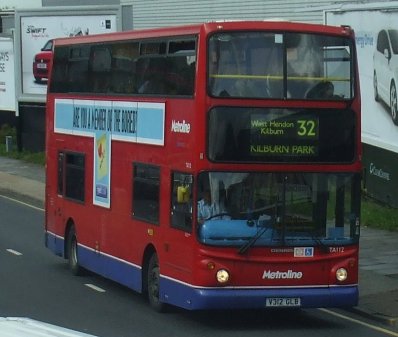 TA 112 on 32 to Kilburn Park, September 2010