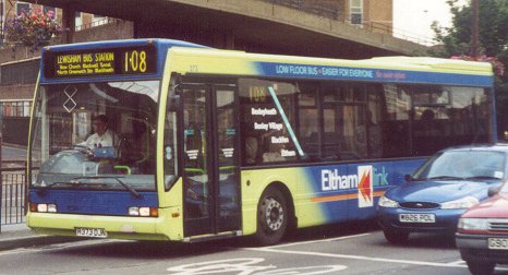 XL373 leaves Stratford Bus Station