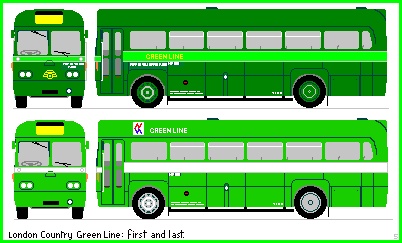 London Country GreenLine liveries